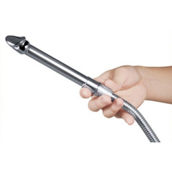 CleanHole Embout de lavement anal Chromium 14 x 3cm